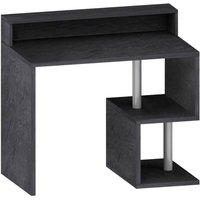 Schreibtisch Silvio, linearer Schreibtisch mit Ablagefächern, Mehrzweck-Büroschreibtisch mit Platte, 100x50h93 cm, Schiefer - Dmora Schreibtisch Silvio, linearer Schreibtisch mit Ablagefächern, Mehrzweck-Büroschreibtisch mit Platte, 100x50h93 cm, Schiefer - Dmora von DMORA