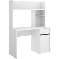 Schreibtisch Zefiro, Mehrzweckschreibtisch, Bürotisch für pc, Eckschreibtisch, 110x50 h152 cm, Weiß - Dmora Schreibtisch Zefiro, Mehrzweckschreibtisch, Bürotisch für pc, Eckschreibtisch, 110x50 h152 cm, Weiß - Dmora von DMORA