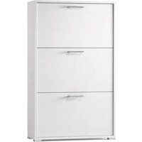 Schuhregal Iris, Mehrzweck - Eingangsmöbel mit 3 Klapptüren, Moderner Schuhschrank, 100% Made in Italy, Cm 67x18h112, Weiß - Dmora Schuhregal Iris, Mehrzweck - Eingangsmöbel mit 3 Klapptüren, Moderner Schuhschrank, 100% Made in Italy, Cm 67x18h112, Weiß - Dmora von DMORA