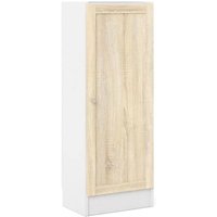 Schuhschrank Amarante, Schuhregal, Mehrzweck-Eingangsgarderobe, Möbel für Schuhe, 41x28 h107 cm, Weiß und Eiche - Dmora von DMORA