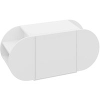 Schuhschrank Okeanos, Schuhregal, Mehrzweck-Eingangsgarderobe, Möbel für Schuhe, 110x40 h50 cm, Weiß - Dmora von DMORA