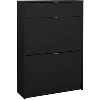 Schuhschrank Theophile, Schuhregal, Mehrzweck-Eingangsgarderobe, Möbel für Schuhe, 70x24 h101 cm, Schwarz - Dmora von DMORA