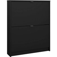 Schuhschrank Turchese, Schuhregal, Mehrzweck-Eingangsgarderobe, Möbel für Schuhe, 70x17 h85 cm, Schwarz - Dmora von DMORA