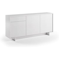 Sideboard Agrifoglio, Wohnzimmer-Sideboard, Wohnzimmer-Buffet mit 3 Türen und 1 Schublade, 100 % Made in Italy, 170 x 42 x 78 cm, Weiß, mit von DMORA