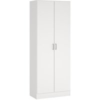 Soresina Mehrzweckschrank, 2 Türen, 3 Einlegeböden, 34,6x180h cm, Weiß von DMORA