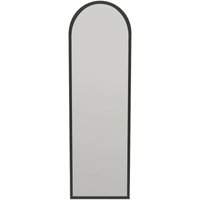 Spiegel Zaniah, Spiegel mit Rahmen, Wanddekorationsartikel, Spiegeldekoration, 50x2h160 cm, Schwarz, mit verstärkter Verpackung - Dmora von DMORA