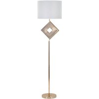 Stehlampe Bionaz, Bodenlicht, Lampe, Stehleuchte, 40x40 h161 cm, Weiß und Gold - Dmora Stehlampe Bionaz, Bodenlicht, Lampe, Stehleuchte, 40x40 h161 cm, Weiß und Gold - Dmora von DMORA