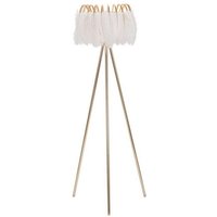 Stehlampe Millefleur, Bodenlicht, Lampe, Stehleuchte, 46x46 h147 cm, Weiß und Gold - Dmora Stehlampe Millefleur, Bodenlicht, Lampe, Stehleuchte, 46x46 h147 cm, Weiß und Gold - Dmora von DMORA