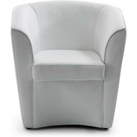 Lounge-Sessel Dabbiat, Lounge-Sessel, 100% Made in Italy, Relaxsessel aus Kunstleder, Cm 70x60h74, Weiß - Dmora von DMORA