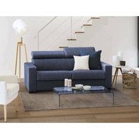 Schlafsofa Daaneb, Großes 2-Sitzer-Sofa, 100% Made in Italy, Wohnzimmersofa mit drehbarer Öffnung, mit verstellbaren Kopfstützen und schlanken von DMORA