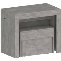 Tisch- und Stuhlset Crispin, Mehrzweckkomposition, Set mit Konsole und 1 ausziehbarer Bank, 100 % Made in Italy, 66 x 25 x 45 cm, Grau, mit Tisch- und Stuhlset Crispin, Mehrzweckkomposition, Set mit Konsole und 1 ausziehbarer Bank, 100 % Made in Italy, 66 x 25 x 45 cm, Grau, mit von DMORA