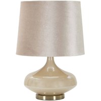 Tischlampe Greci, Schreibtischleuchte, Büroleuchte, Arbeitslampe, 35x35 h51 cm, Perlweiß - Dmora von DMORA