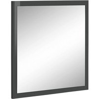 Wandspiegel mit Rahmen, Made in Italy, Badezimmerspiegel, 60x2h60 cm, Farbe Anthrazit glänzend - Dmora von DMORA