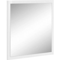 Wandspiegel mit Rahmen, Made in Italy, Badezimmerspiegel, 60x2h60 cm, glänzend weiße Farbe - Dmora von DMORA