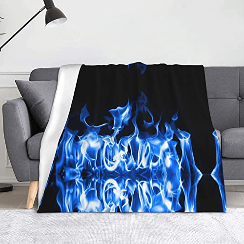 Blaue Feuerlöschdecke Flanell-Überwurfdecken – 152,4 x 127 cm, warme Decke für Bett, Sofa, Couch, Schlafzimmer, Herren, Frauen, Geschenk. von DMORJ