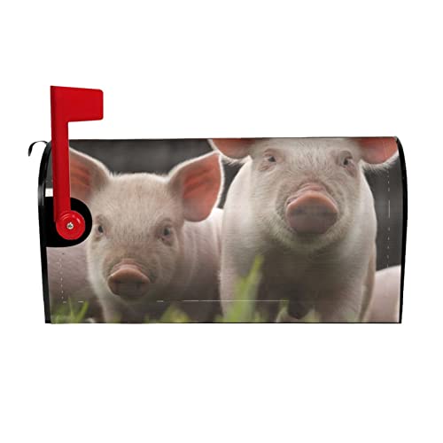 DMORJ Briefkasten-Abdeckung, Schweinemotiv, wasserdicht, für Standardgrößen oder große Briefkästen 53,3 x 45,7 cm von DMORJ