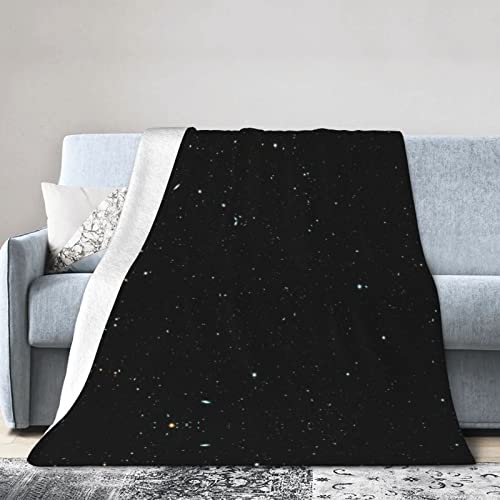 DMORJ Schwarze Glitzer-Flanell-Überwurfdecke: >> Bequeme und warme Decke für Bett, Sofa, Couch, Schlafzimmer, 203 x 152 cm von DMORJ