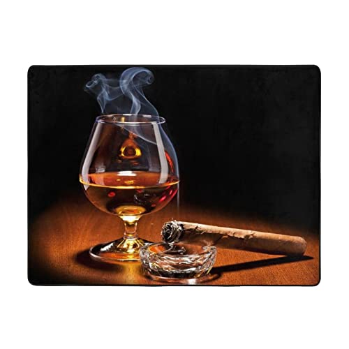DMORJ Zigarren- und Whiskey-Teppich – 160 x 114 cm, weich im Griff, mit feinem Nickerchen, verschleißfest, Büro und Bett. Geeignet für Wohnzimmer DMORJ Zigarren- und Whiskey-Teppich – 160 x 114 cm, weich im Griff, mit feinem Nickerchen, verschleißfest, Büro und Bett. Geeignet für Wohnzimmer von DMORJ