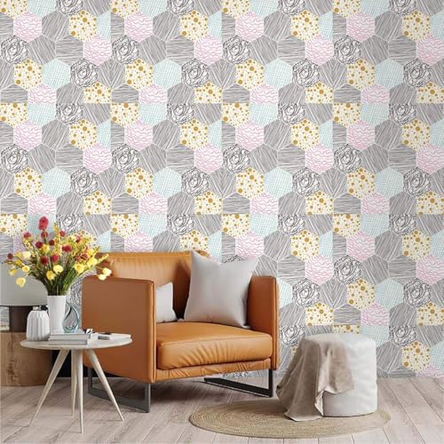 DMRLBYMC Selbstklebend Tapeten pvc Modernes, minimalistisches Mattierte Textur Wanddeko Bildtapete 3d Effekt Wand Dekoration Wohnzimmer Badezimmer Küche 45x300cm. von DMRLBYMC
