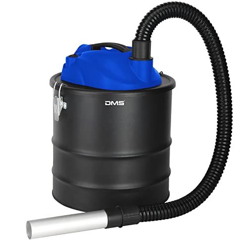 DMS® 2in1 Aschesauger 1200W Kaminsauger für Kamin - 20L Volumen - Saug- und Blasfunktion mit Hepafilter und Vorfilter Asche Ruß Staubsauger für Kamin Grill Ofen metallverstärkter Saugschlauch (Blau) von DMS