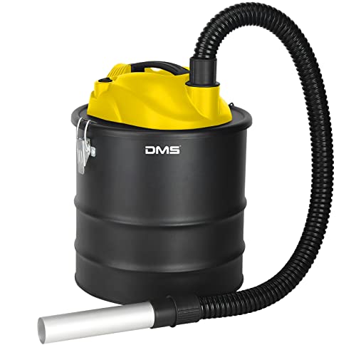 DMS® 2in1 Aschesauger 1200W Kaminsauger für Kamin - 20L Volumen - Saug- und Blasfunktion mit Hepafilter und Vorfilter Asche Ruß Staubsauger für Kamin Grill Ofen metallverstärkter Saugschlauch (Gelb) von DMS