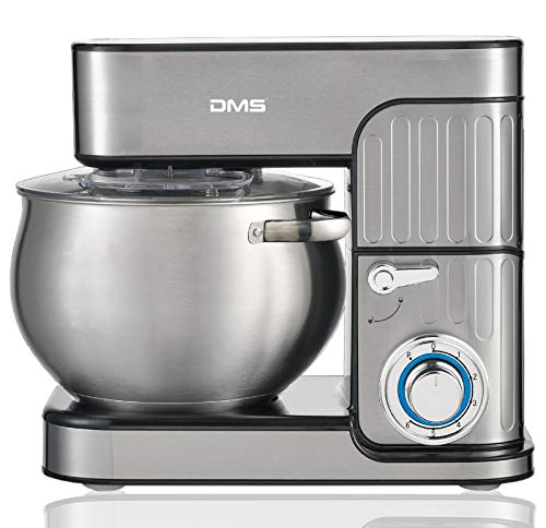 DMS® Küchenmaschine Rührmaschine Knetmaschine Edelstahl Küchenmaschine Teigkneter Edelstahlschüssel Spritzschutz 6-stufige Geschwindigkeit 8.5 Liter, 2350 Watt max. KM-2350 von DMS