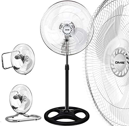 DMS 3 in 1 Ventilator Standventilator Bodenventilator Wandventilator Tischventilator mit Oszillation Ø 45 cm Windmaschine stehventilator Lüfter Gebläse MSV-3.1 von DMS