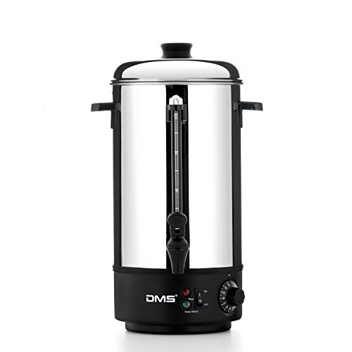 DMS 8 Liter Glühweinkocher aus Edelstahl | Glühwein- und Einkochautomat | Heißgetränkeautomat | Wasserkocher | 1800 Watt | stufenlose Temperatureinstellung | Zapfhahn von DMS