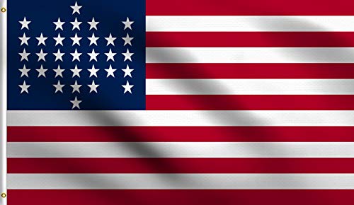 DMSE 33 Star Fort Sumter Union Bürgerkrieg Amerikanische USA United States Flagge 91 x 152 cm 100% Polyester 100D Flagge UV-beständig (91 x 152 cm) von DMSE Wholesale