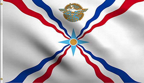 DMSE Flagge Assyrien, 90 x 150 cm, 100 % Polyester, 100 D von DMSE Wholesale