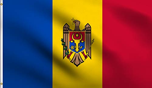 DMSE Flagge Moldawien, 90 x 150 cm, 100% Polyester, 100 D von DMSE Wholesale