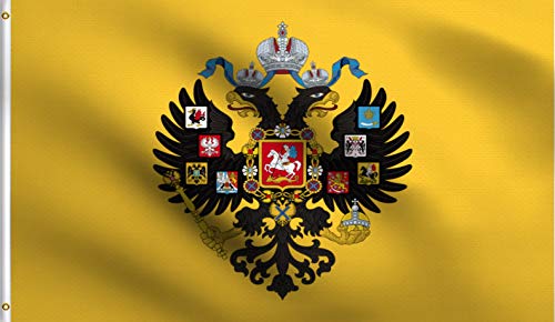 DMSE Imperial Russland WWI Royal Russische Flagge, 90 x 150 m, 100% Polyester, 100 D Flagge, UV-beständig 3' X 5' Ft Foot 91 x 152 cm von DMSE Wholesale