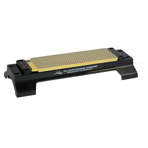 DMT DuoSharp® Diamant Schleifstein 8" mit Basis Extragrob/Grob | Doppelseitiger Messerschärfer in Profiqualität | 20cm Wetzstein für Messer und Werkzeuge | Made in USA | W8CX-WB von DMT