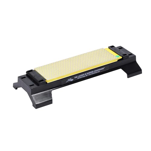 DMT DuoSharp® Diamant Schleifstein 8" mit Basis Grob/Extrafein | Doppelseitiger Messerschärfer in Profiqualität | 20cm Wetzstein für Messer und Werkzeuge | Made in USA | W8EC-WB von DMT