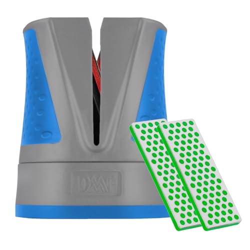 DMT SimpleSharp Blau Bundle Fein & Extrafein | Diamant Messerschärfer für rasiermesserscharfe Klingen mit perfektem Schleifwinkel | Schärft Messer beidseitig mit extraharten Diamant-Steinen DMT SimpleSharp Blau Bundle Fein & Extrafein | Diamant Messerschärfer für rasiermesserscharfe Klingen mit perfektem Schleifwinkel | Schärft Messer beidseitig mit extraharten Diamant-Steinen von DMT
