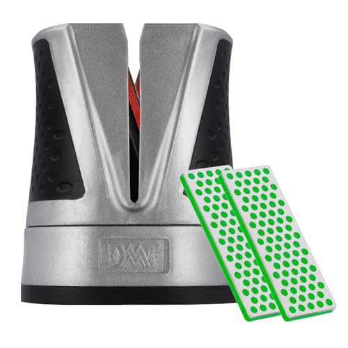 DMT SimpleSharp Diamant Bundle Fein & Extrafein | Messerschärfer für rasiermesserscharfe Klingen mit perfektem Schleifwinkel | Schärft Messer beidseitig mit extraharten Diamant-Schleifsteinen von DMT