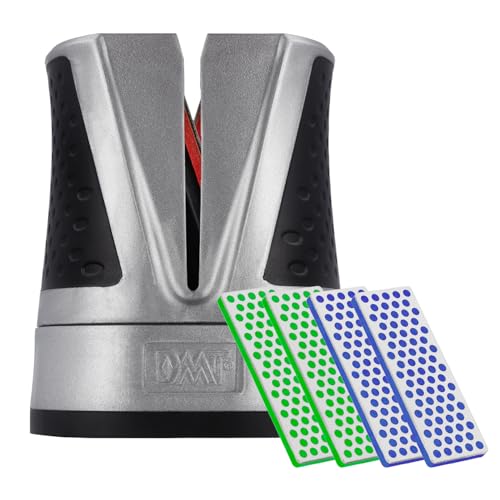 DMT SimpleSharp Diamant Bundle Grob, Fein & Extrafein | Messerschärfer für rasiermesserscharfe Klingen mit perfektem Schleifwinkel | Schärft Messer beidseitig mit extraharten Diamant-Schleifsteinen von DMT