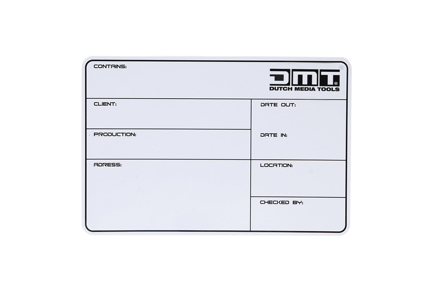 DMT Transportbehälter DMT Magnetic Flight Case Label Mit 3M-Klebestreifen + Marker von DMT