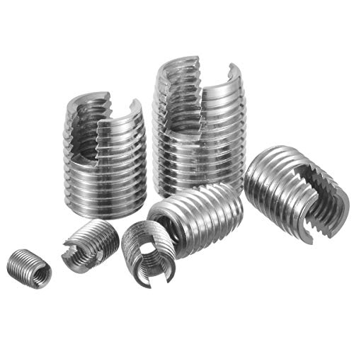 5 Stück Selbstschneidende Edelstahl VA NIRO Rostfrei Gewindeeinsätze Gewindebuchse Muffen Gewindeeinsatz Material: 1.4301 (Stainless: 18-8) (M3 x 0,5) von DMW Industrietechnik