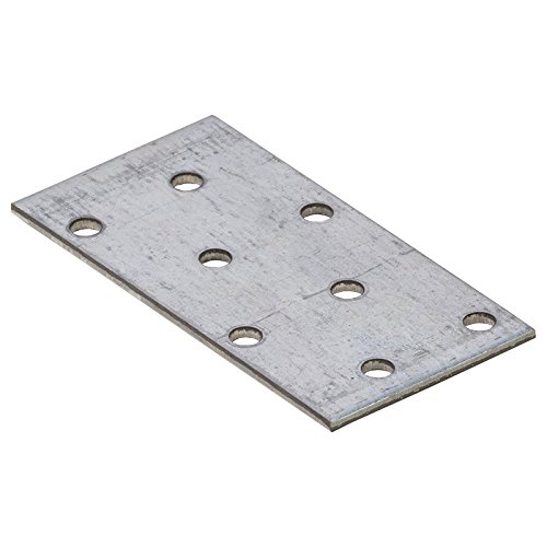 DMX - Lochplatte Flachverbinder Winkelverbinder Holzverbinder Stahlverbinder Lochblech Flacheisen Verbindungsplatte Möbelverbinder Montagewinkel Verzinkt - PP - Silber, 80x40x2,0 (20 Stk./Verp.) von DMX