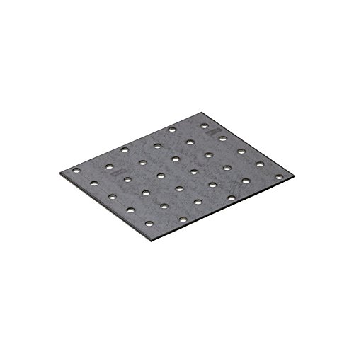 DMX - Lochplatte Flachverbinder Winkelverbinder Holzverbinder Stahlverbinder Lochblech Flacheisen Verbindungsplatte Möbelverbinder Montagewinkel Verzinkt - PP - Silber, 100x120x2,0 (20 Stk./Verp.) von DMX