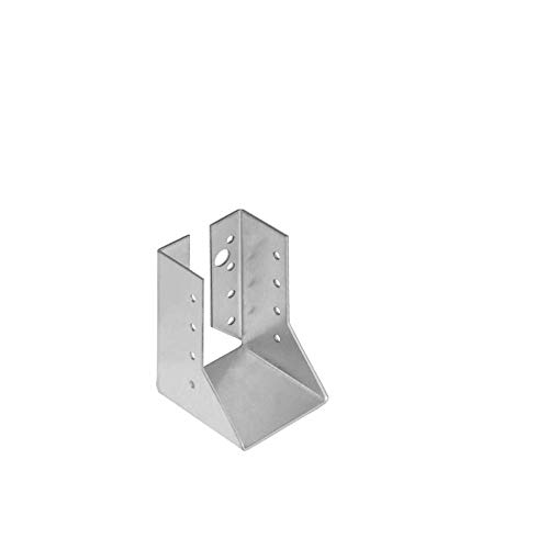 DMX - Balkenschuh mit Innenflügeln Holzverbinder Balkenträger Pfostenträger Balkenverbinder Holzverbinder für Holzbalken, Pfosten, Zaunpfosten - WBZ - Silber, 60x100x75x2,0 (10 Stk./Verp.) von DMX