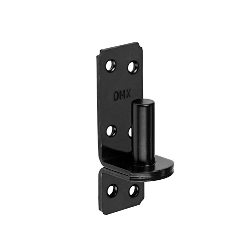 DMX - Klobenhalter Torkloben Plattenhaken Türscharniere Reparaturset für Holztüren, Gartentore mit Türband, Ladengesetzen, Torbändern, Kreuzgehängen, Türhebern, 1 Stück - C - Schwarz, 11x120x4,0 mm von DMX