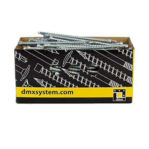 DMX - Konstruktionsschrauben Holzbauschrauben Spanplattenschrauben Tischlerschrauben mit Zylinderkopf gehärteter Kohlenstoffstahl TORX Vollgewinde 6mm - CPW - 100 Stck - 6x100 (100 St./Verp.) von DMX