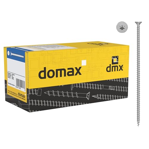 DMX - Konstruktionsschrauben Holzschrauben Spanplattenschrauben Tischlerschrauben mit Senkkopf Torxkopf gehärteter KohlenstoffstahlTORX Vollgewinde 8mm - CPS - 50 Stck. - 8x220 (50 St./Verp.) von DMX
