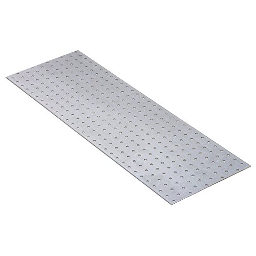 DMX - Lochplatte Flachverbinder Winkelverbinder Holzverbinder Stahlverbinder Lochblech Flacheisen Verbindungsplatte Möbelverbinder Montagewinkel Verzinkt - PP - Silber, 200x600x2,0 (10 Stk./Verp.) von DMX