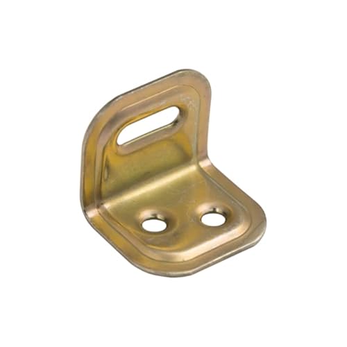 DMX - Schwerlast Winkelverbinder Lochwinkel Bauwinkel Holzverbinder Balkenwinkel Lochplattenwinkel Klammern Möbelverbinder Montagewinkel Verzinkt - FKS - Gelb, 25x25x29x1,0 (20 Stk./Verp.) von DMX