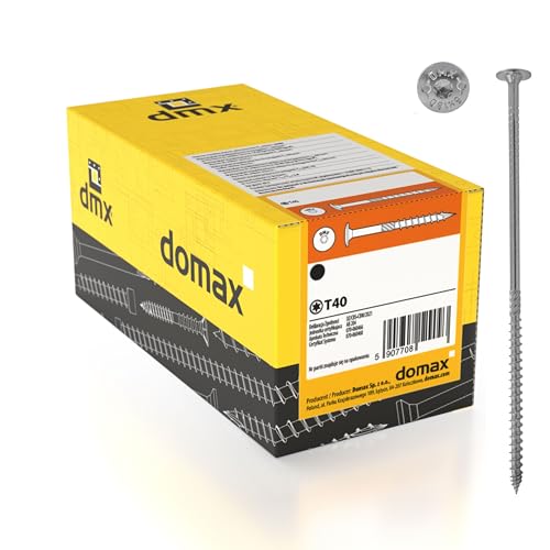 DMX - Tellerkopfschrauben 6x280 - Konstruktionsschrauben - Holzschrauben Set - Spanplattenschrauben - Schrauben set - 50 Stück - Flachkopfschrauben Holz - Torx Set - Holzbauschrauben von DMX