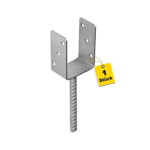 U Pfostenträger - Pfostenanker - Holzverbinder - Balkenschuh U profil - Pfostenträger 80x80 - Pfostenträger zum einbetonieren - Stützenfuß für Zaunpfosten, Holzpfosten, Terrasse, Carport U Pfostenträger - Pfostenanker - Holzverbinder - Balkenschuh U profil - Pfostenträger 80x80 - Pfostenträger zum einbetonieren - Stützenfuß für Zaunpfosten, Holzpfosten, Terrasse, Carport von DMX