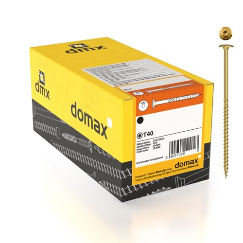 DMX - Tellerkopfschrauben 5x70 - Konstruktionsschrauben - Holzschrauben Set - Spanplattenschrauben - Schrauben set - 200 Stück - Flachkopfschrauben Holz - Torx Set - Holzbauschrauben von DMX